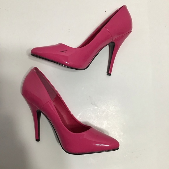 Pleaser Shoes - Pleaser Womens Baby Pink Sedeuce 420 Pointed Toe Stiletto Heeled Pumps Size 8M